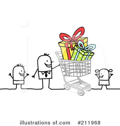 Royalty-Free (RF) Shopping Clipart Illustration by NL shop - Stock Sample #211968