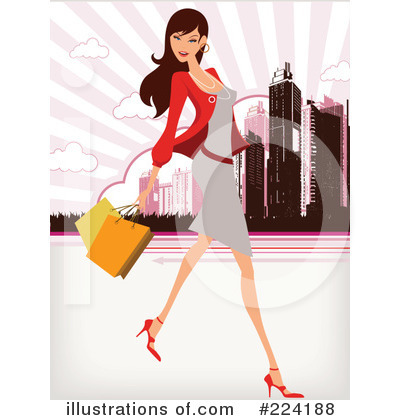 Royalty-Free (RF) Shopping Clipart Illustration by OnFocusMedia - Stock Sample #224188