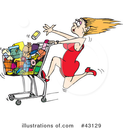 Royalty-Free (RF) Shopping Clipart Illustration by Dennis Holmes Designs - Stock Sample #43129