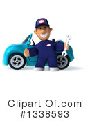 Short White Male Mechanic Clipart #1338593 by Julos