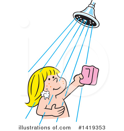 Royalty-Free (RF) Shower Clipart Illustration by Johnny Sajem - Stock Sample #1419353
