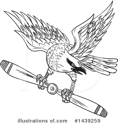 Royalty-Free (RF) Shrike Clipart Illustration by patrimonio - Stock Sample #1439259