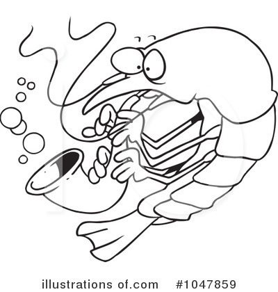 Royalty-Free (RF) Shrimp Clipart Illustration by toonaday - Stock Sample #1047859