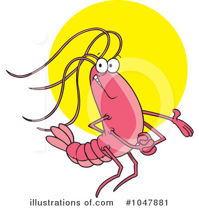Royalty-Free (RF) Shrimp Clipart Illustration by toonaday - Stock Sample #1047881