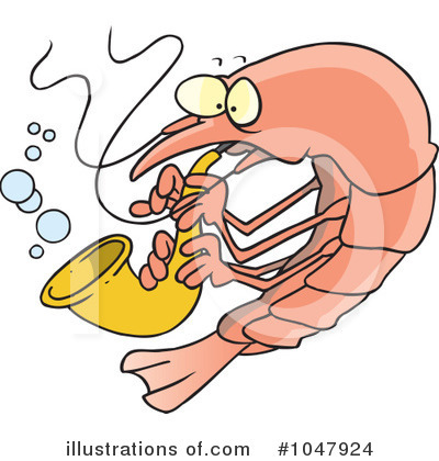 Royalty-Free (RF) Shrimp Clipart Illustration by toonaday - Stock Sample #1047924