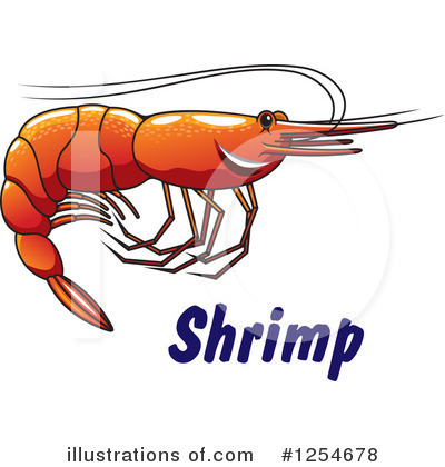 Royalty-Free (RF) Shrimp Clipart Illustration by Vector Tradition SM - Stock Sample #1254678