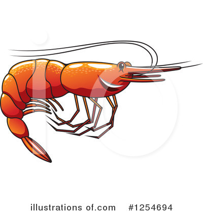 Royalty-Free (RF) Shrimp Clipart Illustration by Vector Tradition SM - Stock Sample #1254694