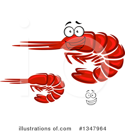 Royalty-Free (RF) Shrimp Clipart Illustration by Vector Tradition SM - Stock Sample #1347964