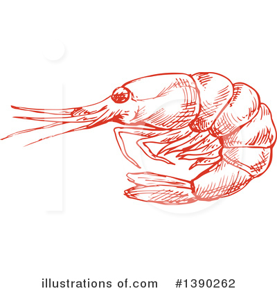 Royalty-Free (RF) Shrimp Clipart Illustration by Vector Tradition SM - Stock Sample #1390262