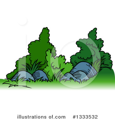 Royalty-Free (RF) Shrub Clipart Illustration by dero - Stock Sample #1333532