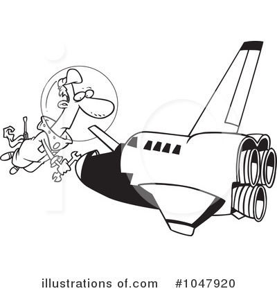 Royalty-Free (RF) Shuttle Clipart Illustration by toonaday - Stock Sample #1047920
