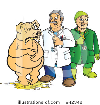 Sick Pig Clipart #42342 by Snowy