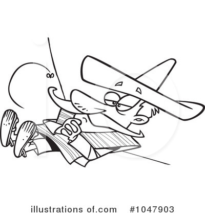 Royalty-Free (RF) Siesta Clipart Illustration by toonaday - Stock Sample #1047903