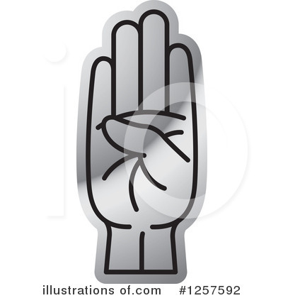 Royalty-Free (RF) Sign Language Clipart Illustration by Lal Perera - Stock Sample #1257592
