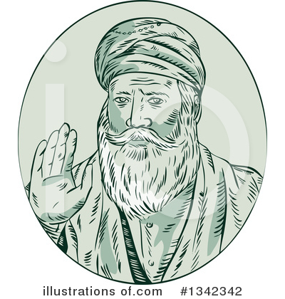 Royalty-Free (RF) Sikh Clipart Illustration by patrimonio - Stock Sample #1342342