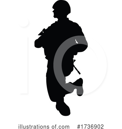 Royalty-Free (RF) Silhouette Clipart Illustration by AtStockIllustration - Stock Sample #1736902