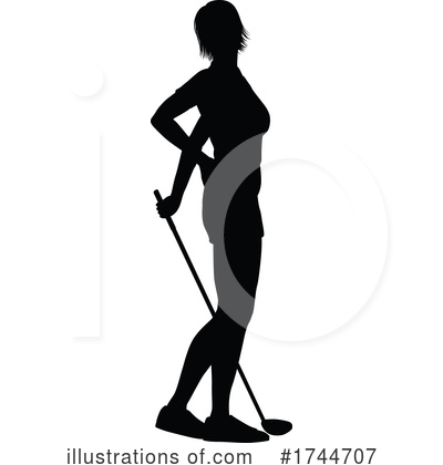 Royalty-Free (RF) Silhouette Clipart Illustration by AtStockIllustration - Stock Sample #1744707