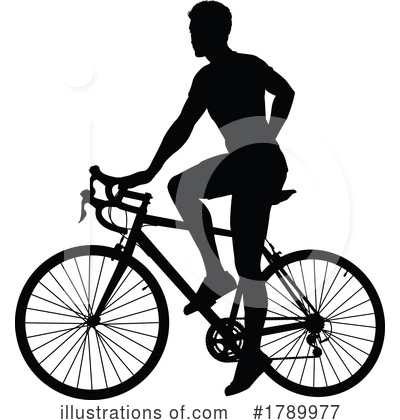 Cyclist Clipart #1789977 by AtStockIllustration
