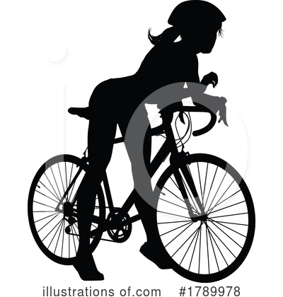 Bicyclist Clipart #1789978 by AtStockIllustration