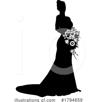 Royalty-Free (RF) Silhouette Clipart Illustration by AtStockIllustration - Stock Sample #1794659