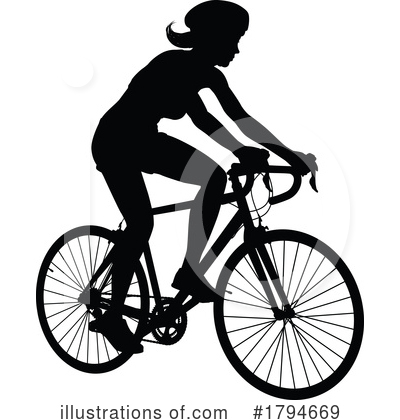Cyclist Clipart #1794669 by AtStockIllustration