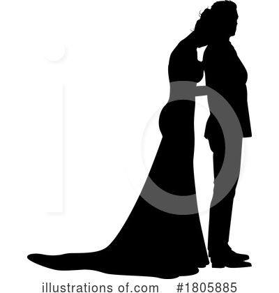 Royalty-Free (RF) Silhouette Clipart Illustration by AtStockIllustration - Stock Sample #1805885