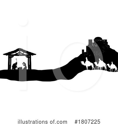 Royalty-Free (RF) Silhouette Clipart Illustration by AtStockIllustration - Stock Sample #1807225