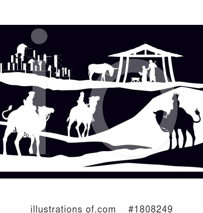 Royalty-Free (RF) Silhouette Clipart Illustration by AtStockIllustration - Stock Sample #1808249