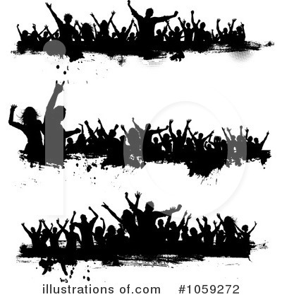 Royalty-Free (RF) Silhouetted Dancers Clipart Illustration by KJ Pargeter - Stock Sample #1059272