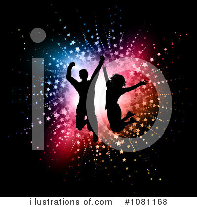 Royalty-Free (RF) Silhouetted Dancers Clipart Illustration by KJ Pargeter - Stock Sample #1081168