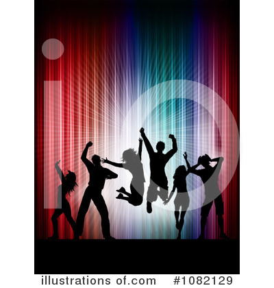 Royalty-Free (RF) Silhouetted Dancers Clipart Illustration by KJ Pargeter - Stock Sample #1082129