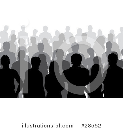 Royalty-Free (RF) Silhouetted People Clipart Illustration by KJ Pargeter - Stock Sample #28552