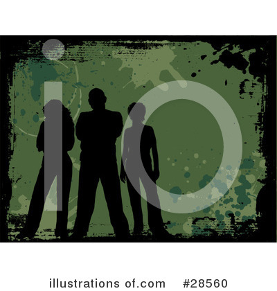 Royalty-Free (RF) Silhouetted People Clipart Illustration by KJ Pargeter - Stock Sample #28560