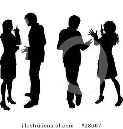 Royalty-Free (RF) Silhouetted People Clipart Illustration by KJ Pargeter - Stock Sample #28567