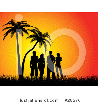 Royalty-Free (RF) Silhouetted People Clipart Illustration by KJ Pargeter - Stock Sample #28570