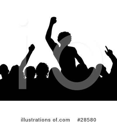 Royalty-Free (RF) Silhouetted People Clipart Illustration by KJ Pargeter - Stock Sample #28580