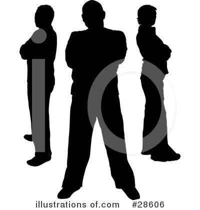 Royalty-Free (RF) Silhouetted People Clipart Illustration by KJ Pargeter - Stock Sample #28606
