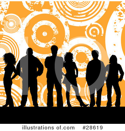 Royalty-Free (RF) Silhouetted People Clipart Illustration by KJ Pargeter - Stock Sample #28619
