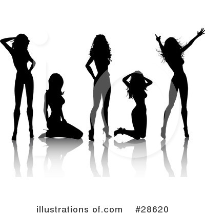 Royalty-Free (RF) Silhouetted People Clipart Illustration by KJ Pargeter - Stock Sample #28620