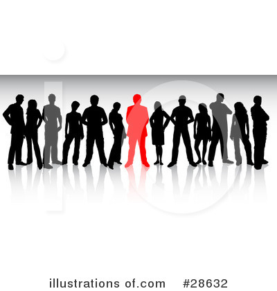 Royalty-Free (RF) Silhouetted People Clipart Illustration by KJ Pargeter - Stock Sample #28632