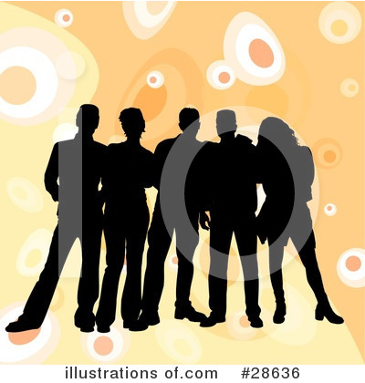 Royalty-Free (RF) Silhouetted People Clipart Illustration by KJ Pargeter - Stock Sample #28636