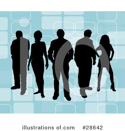 Royalty-Free (RF) Silhouetted People Clipart Illustration by KJ Pargeter - Stock Sample #28642