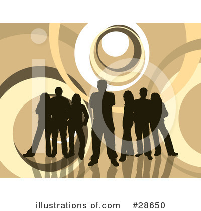 Royalty-Free (RF) Silhouetted People Clipart Illustration by KJ Pargeter - Stock Sample #28650