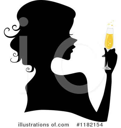 Royalty-Free (RF) Silhouetted Woman Clipart Illustration by BNP Design Studio - Stock Sample #1182154