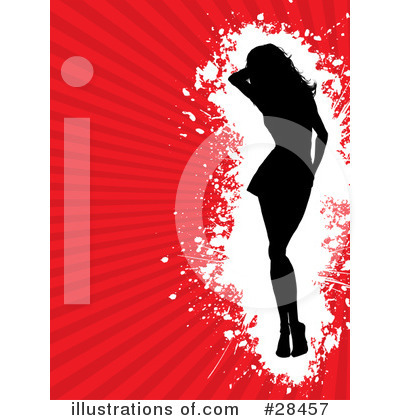 Royalty-Free (RF) Silhouetted Woman Clipart Illustration by KJ Pargeter - Stock Sample #28457