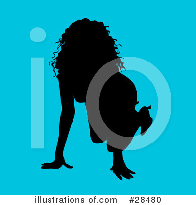 Royalty-Free (RF) Silhouetted Woman Clipart Illustration by KJ Pargeter - Stock Sample #28480