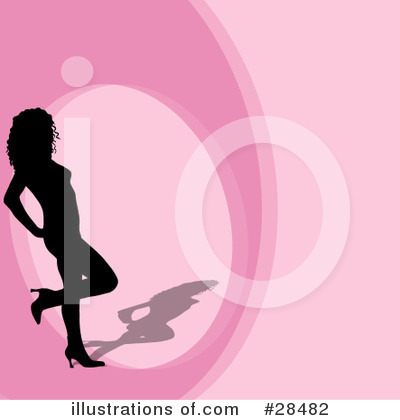 Royalty-Free (RF) Silhouetted Woman Clipart Illustration by KJ Pargeter - Stock Sample #28482