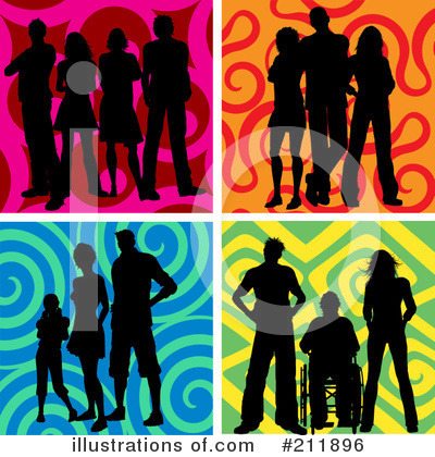 Royalty-Free (RF) Silhouettes Clipart Illustration by KJ Pargeter - Stock Sample #211896