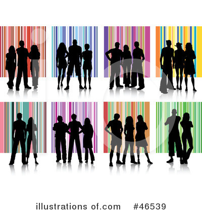 Royalty-Free (RF) Silhouettes Clipart Illustration by KJ Pargeter - Stock Sample #46539