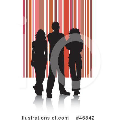 Royalty-Free (RF) Silhouettes Clipart Illustration by KJ Pargeter - Stock Sample #46542